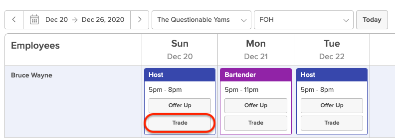 Shift trades and swaps - 7shifts software 7shifts desktop shift trade feature